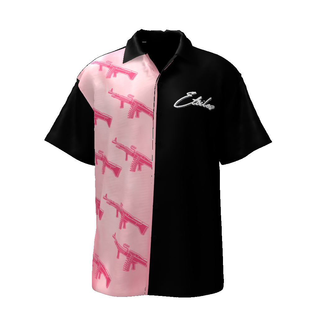 men in Pink,Custom Image,ER Branding,Lapel Shirt Trend,Streetwear,Artistic