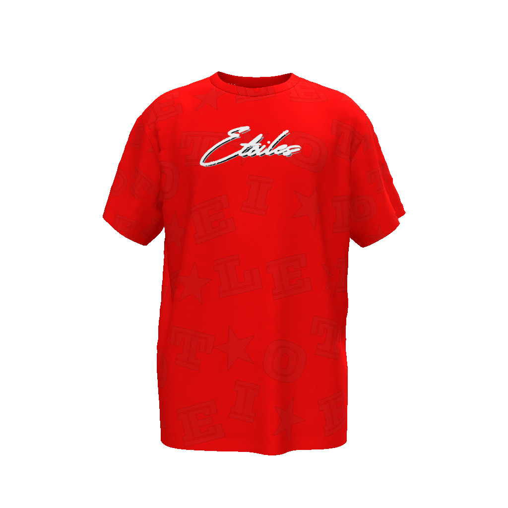 oversize,red on red,trendy design,artistic hiphop,ER branding,red star,streetwear